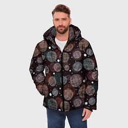Куртка зимняя мужская Плетеные шары, цвет: 3D-светло-серый — фото 2