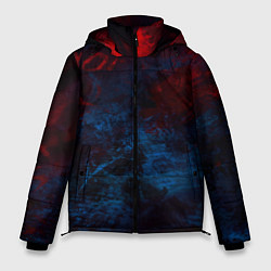 Куртка зимняя мужская Космическая абстракция битва, цвет: 3D-светло-серый