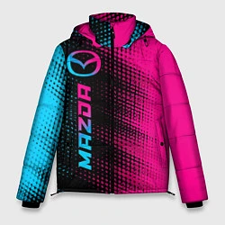 Куртка зимняя мужская Mazda - neon gradient: по-вертикали, цвет: 3D-черный