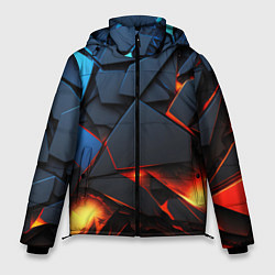 Куртка зимняя мужская Геометрия объемные плиты, цвет: 3D-светло-серый