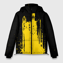 Мужская зимняя куртка Фонтан бурлящей желтой краски