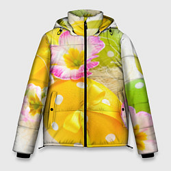 Мужская зимняя куртка Пасхальные яйца и цветы