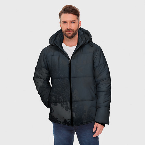 Мужская зимняя куртка Картография / 3D-Черный – фото 3
