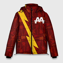 Куртка зимняя мужская Asking Alexandria гитары и молния, цвет: 3D-черный