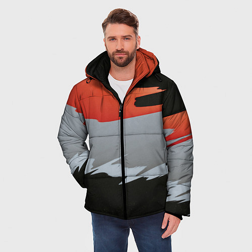 Мужская зимняя куртка Тройной стиль цветов / 3D-Светло-серый – фото 3