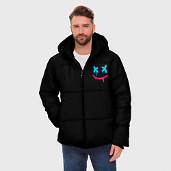 Куртка зимняя мужская Рисунок в стиле граффити Smile, цвет: 3D-черный — фото 2