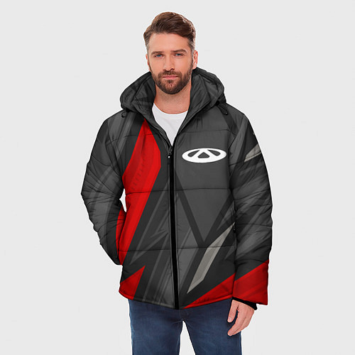 Мужская зимняя куртка Chery sports racing / 3D-Черный – фото 3