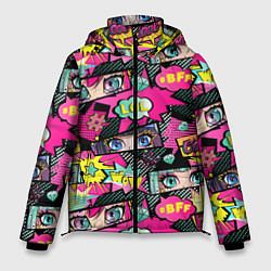 Мужская зимняя куртка Глаза аниме-девушки: cool pattern