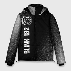 Куртка зимняя мужская Blink 182 glitch на темном фоне: по-вертикали, цвет: 3D-черный