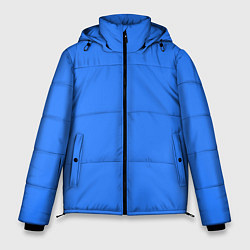 Мужская зимняя куртка Однотонный неоновый синий цвет