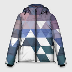 Мужская зимняя куртка Абстрактные разноцветные треугольники в паттерне