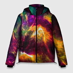 Мужская зимняя куртка Небула в космосе разноцветная - нейронная сеть