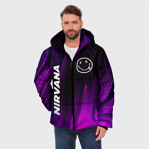 Мужская зимняя куртка Nirvana violet plasma / 3D-Черный – фото 3