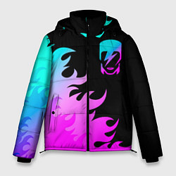 Куртка зимняя мужская David Bowie неоновый огонь, цвет: 3D-черный