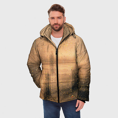 Мужская зимняя куртка Песочные тени / 3D-Черный – фото 3