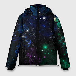 Куртка зимняя мужская Космос Звёздное небо, цвет: 3D-черный