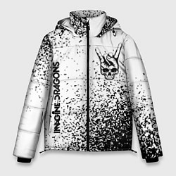 Куртка зимняя мужская Imagine Dragons и рок символ на светлом фоне, цвет: 3D-черный