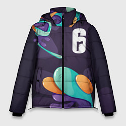 Куртка зимняя мужская Rainbow Six graffity splash, цвет: 3D-черный
