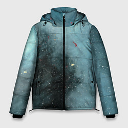 Куртка зимняя мужская Синий дым и остатки красок, цвет: 3D-красный