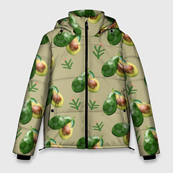 Куртка зимняя мужская Авокадо и веточка, цвет: 3D-светло-серый