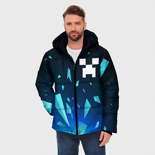 Мужская зимняя куртка Minecraft взрыв частиц / 3D-Черный – фото 3