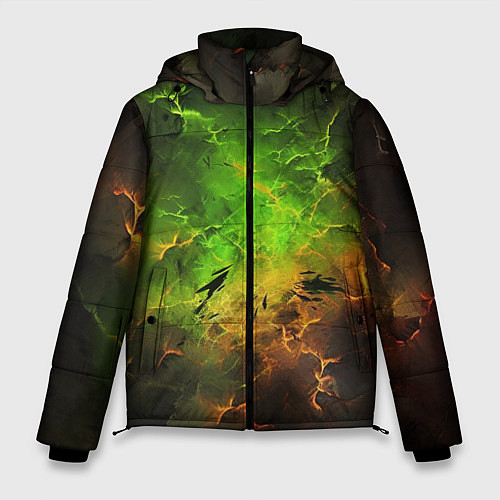 Мужская зимняя куртка Зеленый туман / 3D-Красный – фото 1