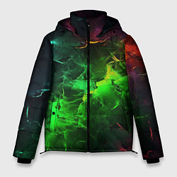 Куртка зимняя мужская Зеленое свечение, цвет: 3D-черный