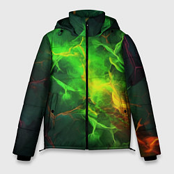 Мужская зимняя куртка Зеленое свечение молния