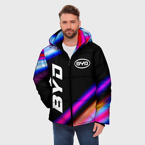 Мужская зимняя куртка BYD speed lights / 3D-Черный – фото 3