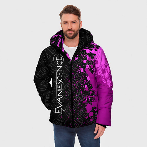 Мужская зимняя куртка Evanescence rock legends: по-вертикали / 3D-Черный – фото 3