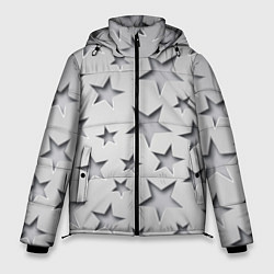Куртка зимняя мужская Grey stars, цвет: 3D-черный