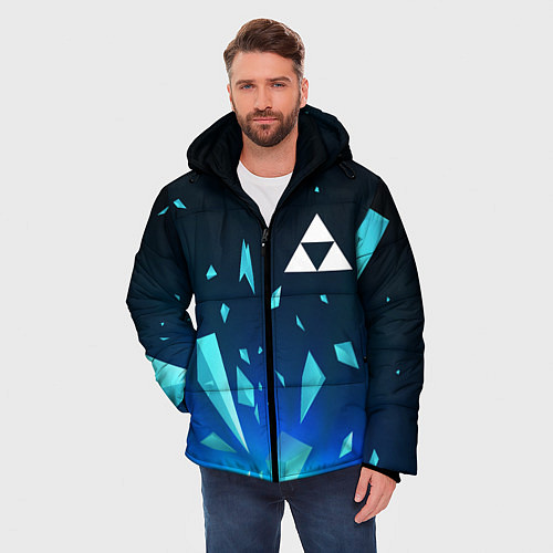 Мужская зимняя куртка Zelda взрыв частиц / 3D-Черный – фото 3