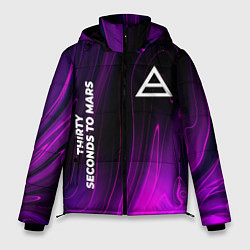 Куртка зимняя мужская Thirty Seconds to Mars violet plasma, цвет: 3D-черный
