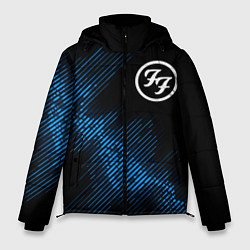 Куртка зимняя мужская Foo Fighters звуковая волна, цвет: 3D-черный