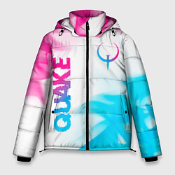 Куртка зимняя мужская Quake neon gradient style: надпись, символ, цвет: 3D-черный
