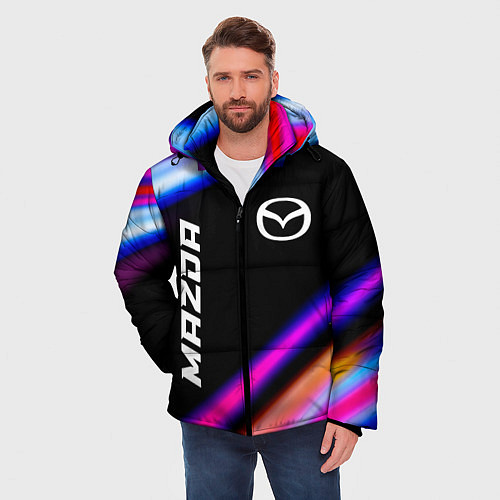 Мужская зимняя куртка Mazda speed lights / 3D-Черный – фото 3