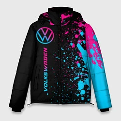 Куртка зимняя мужская Volkswagen - neon gradient: по-вертикали, цвет: 3D-черный