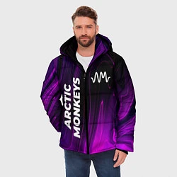Куртка зимняя мужская Arctic Monkeys violet plasma, цвет: 3D-черный — фото 2