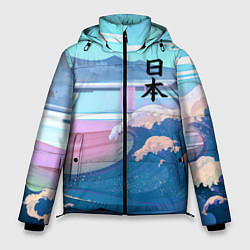 Мужская зимняя куртка Japan - landscape - waves