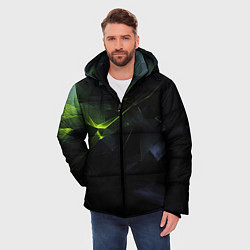 Куртка зимняя мужская Black green elements, цвет: 3D-красный — фото 2