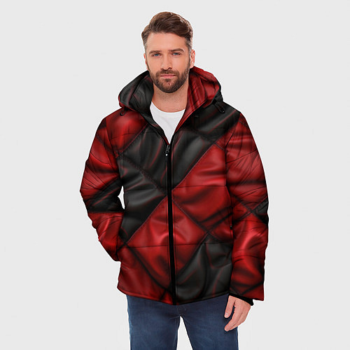 Мужская зимняя куртка Red black luxury / 3D-Черный – фото 3