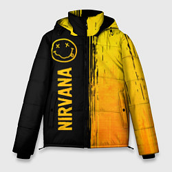 Куртка зимняя мужская Nirvana - gold gradient: по-вертикали, цвет: 3D-черный