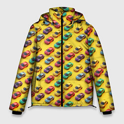 Мужская зимняя куртка Разноцветные машинки