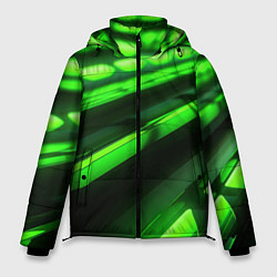 Мужская зимняя куртка Green neon abstract