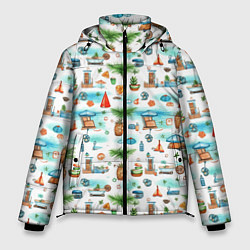 Куртка зимняя мужская Летний микс, цвет: 3D-светло-серый