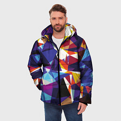 Куртка зимняя мужская Мозаичный узор, цвет: 3D-светло-серый — фото 2