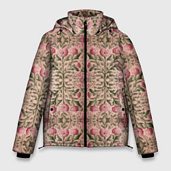Мужская зимняя куртка Переплетение из розовых цветов