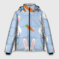 Мужская зимняя куртка Зайчики и морковки