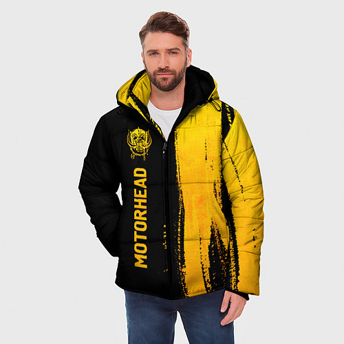 Мужская зимняя куртка Motorhead - gold gradient: по-вертикали / 3D-Черный – фото 3