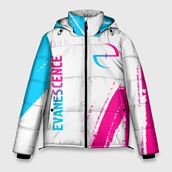 Куртка зимняя мужская Evanescence neon gradient style: надпись, символ, цвет: 3D-черный